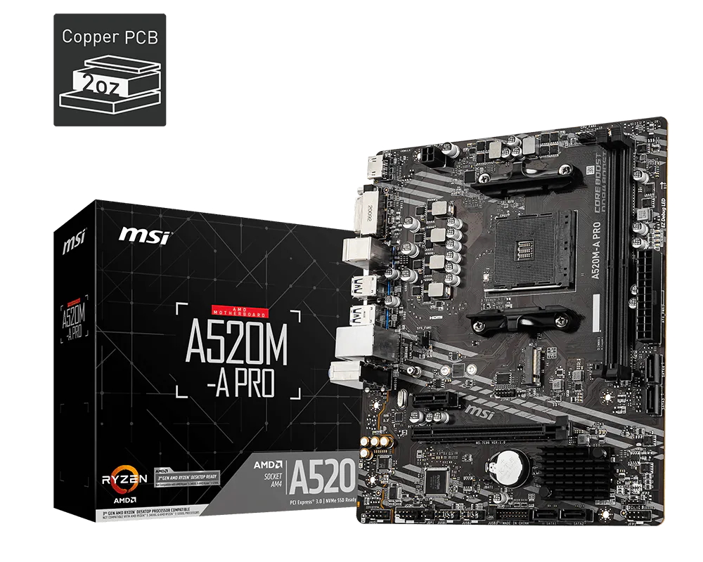 Amd Cpu Ryzen 7 - MSI의 최신 A520M-A PRO AM4 메인보드,