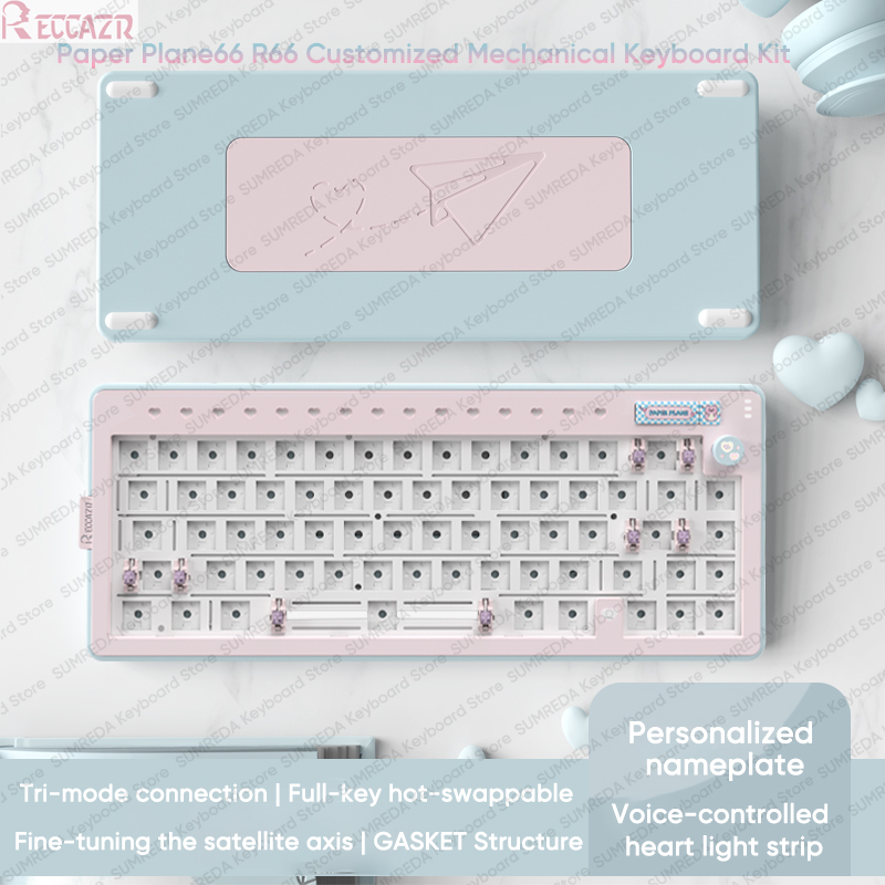 RECCAZR R66 Paper Plane66 기계식  - Gaming Keyboard Hot Swappable 리뷰 및 가격