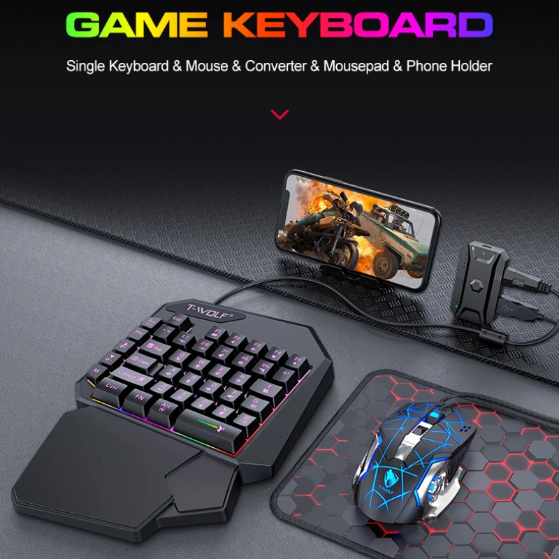 T-WOLF TF900 한 손으로 키보드 왕좌 세트 모 - Gaming Keyboard Mini 리뷰 및 가격