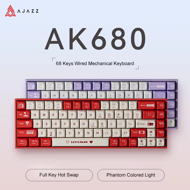 AJAZZ AK680 65% 유선 게이밍 기계식 키보드 - Gaming Keyboard Hot Swappable 리뷰 및 가격