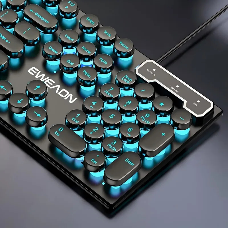 레트로 펑크 기계식 느낌 키보드 마우스 세트 유선 무선 - Gaming Keyboard No Rgb 리뷰 및 가격