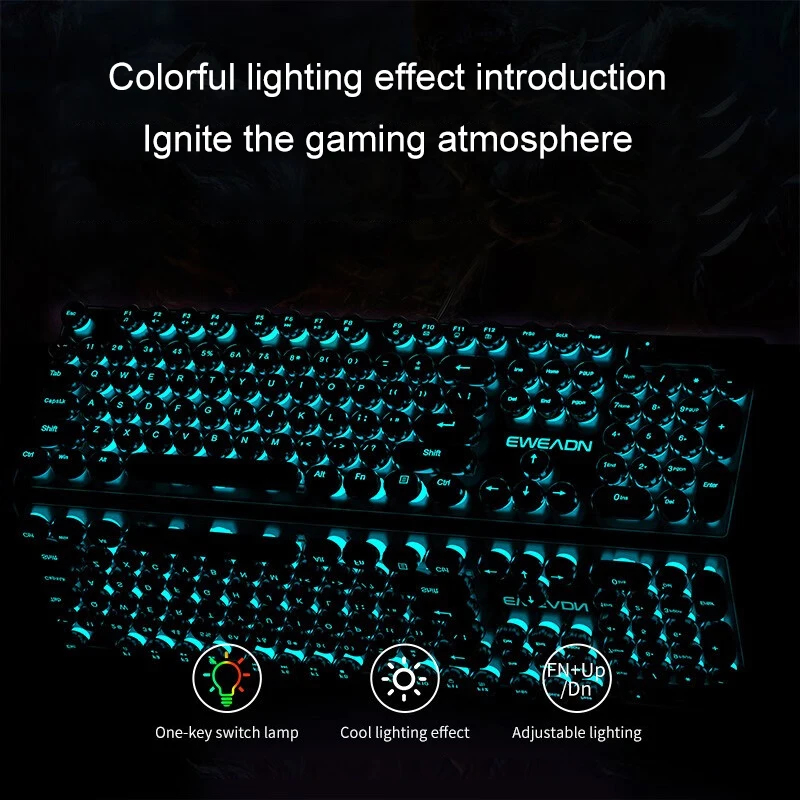 레트로 펑크 기계식 느낌 키보드 마우스 세트 유선 무선 - Gaming Keyboard No Rgb 리뷰 및 가격