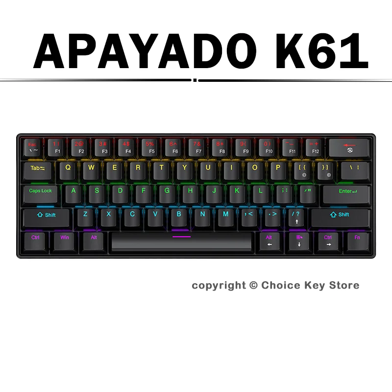 APAYADO K61 기계식 게이밍 키보드, 60% 크 - Keyboard Gaming Blue Switch 리뷰 및 가격