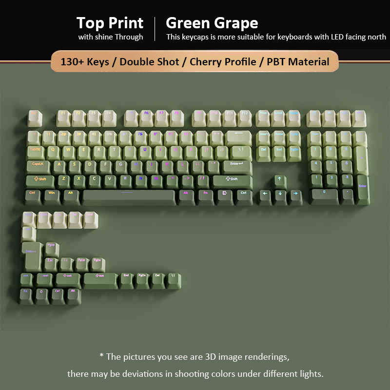 녹색 포도 이중 샷 PBT 키 캡 130 키 상단 조명 - Gaming Keyboard No Rgb 리뷰 및 가격